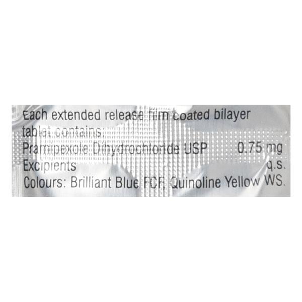 Pramipex ER 0.75mg Tablet 10'S