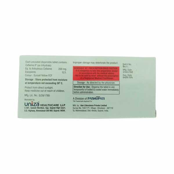 SUPEXIM 200 Dispersible Tablet 2's