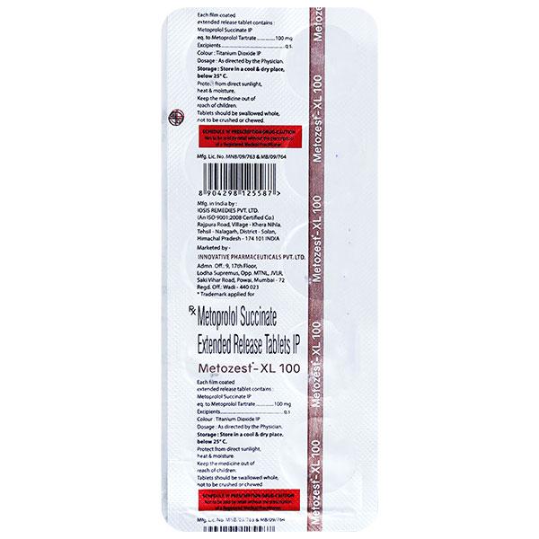 METOZEST XL 100 Tablet 10's