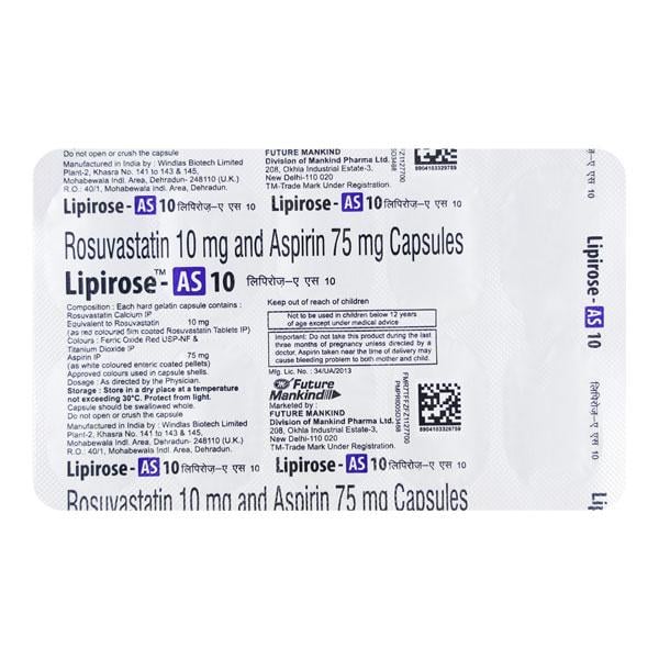 LIPIROSE AS 10 Capsule 10's