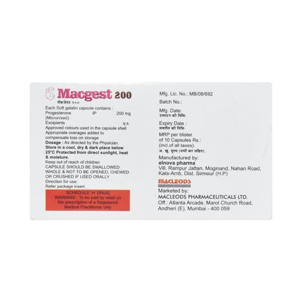 Macgest 200mg Capsule 10'S
