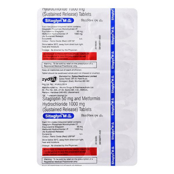 SITAGLYN M 50/1000 Tablet 10's