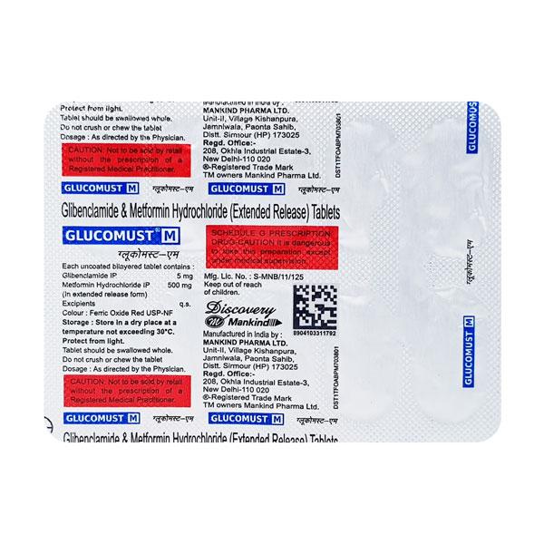 Glucomust M Tablet 10'S