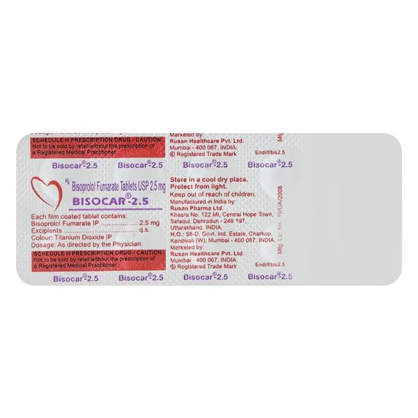 Bisocar 2.5mg Tablet 10'S