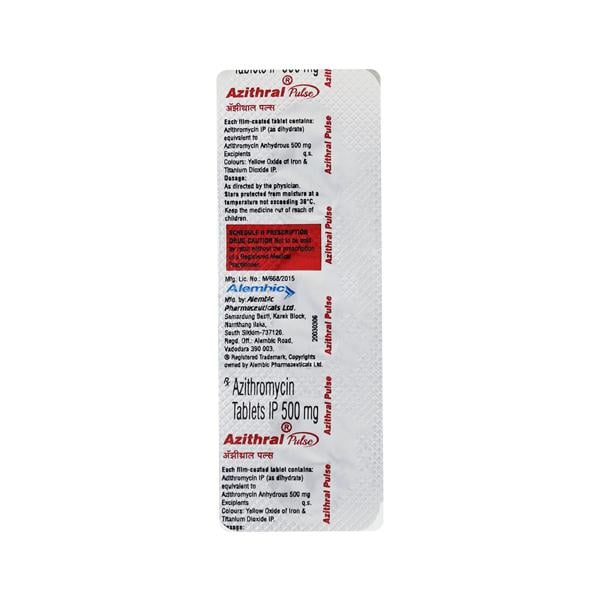 AZITHRAL PULSE 500 Tablet 3's