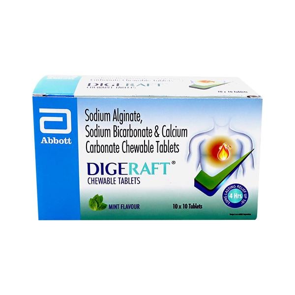DIGERAFT MINT FLAVOUR Chewable Tablet 10's