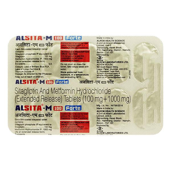 ALSITA M 100 FORTE Tablet 10's