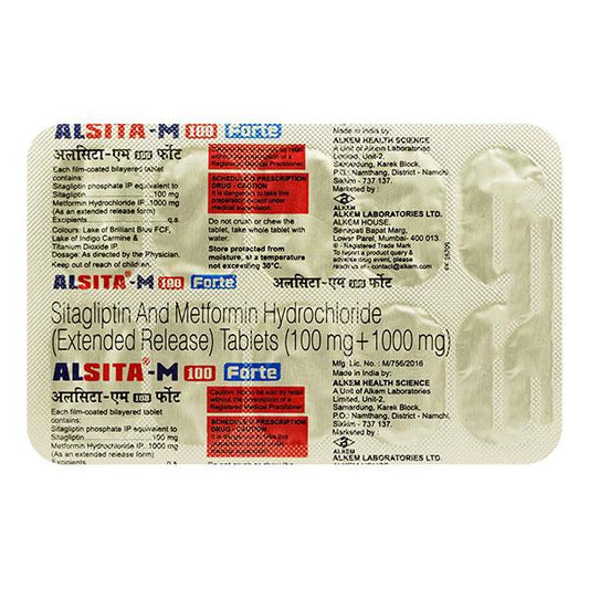 ALSITA M 100 FORTE Tablet 10's