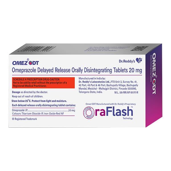 OMEZ ODT STRAWBERRY FLAVOUR 20mg Orally Disintegrating Tablet 10's