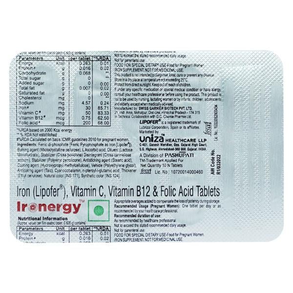 IRONERGY Tablet 10's