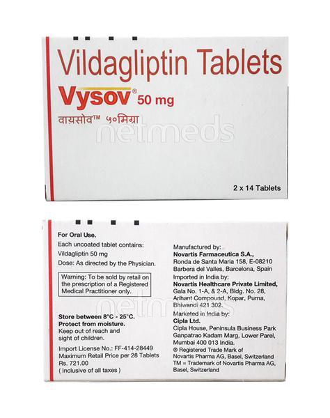 Vysov 50mg Tablet 14'S