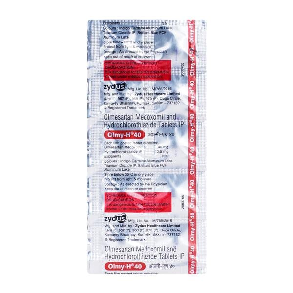 Olmy H 40mg Tablet 10'S