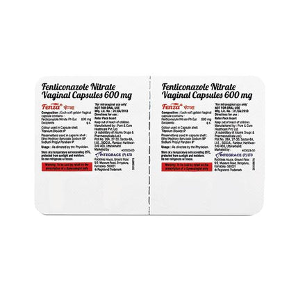 FENZA VAGINAL 600mg Capsule 2's