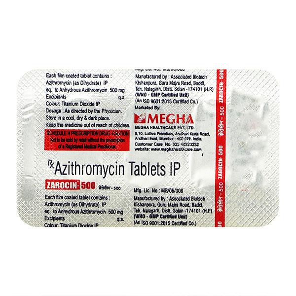 ZAROCIN 500 Tablet 3's