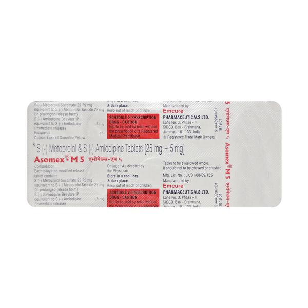ASOMEX M 5 Tablet 10's