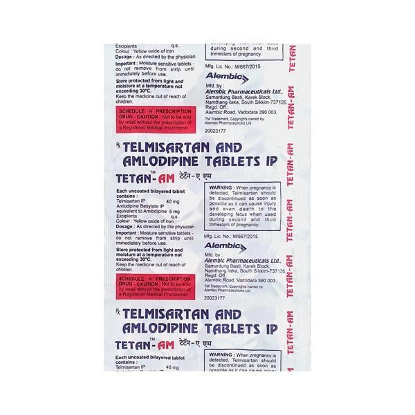 Tetan AM 40mg Tablet 15'S