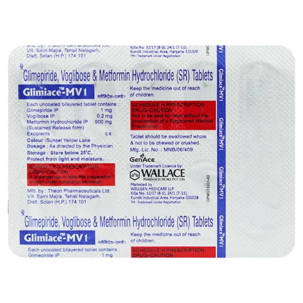 GLIMIACE MV 1 Tablet 10's