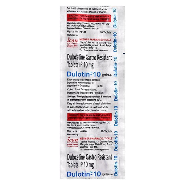 Dulotin 10mg Tablet 10'S