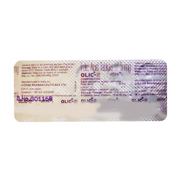Olic 5mg Tablet 10'S