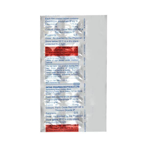 Clavix AS 75mg Tablet 15'S