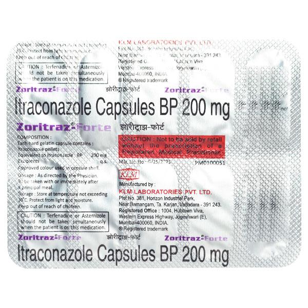 ZORITRAZ FORTE 200mg Capsule 10's