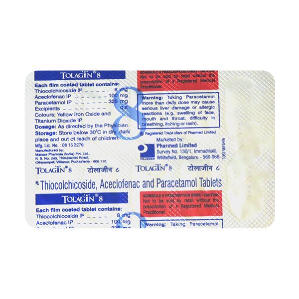 Tolagin 8mg Tablet 10'S