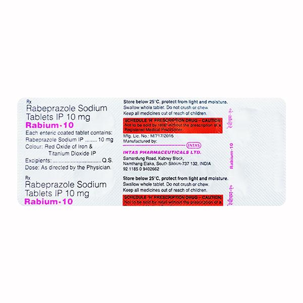 Rabium 10mg Tablet 10'S