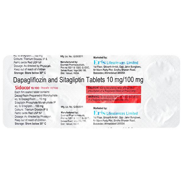 SIDACOR 10/100 Tablet 10's