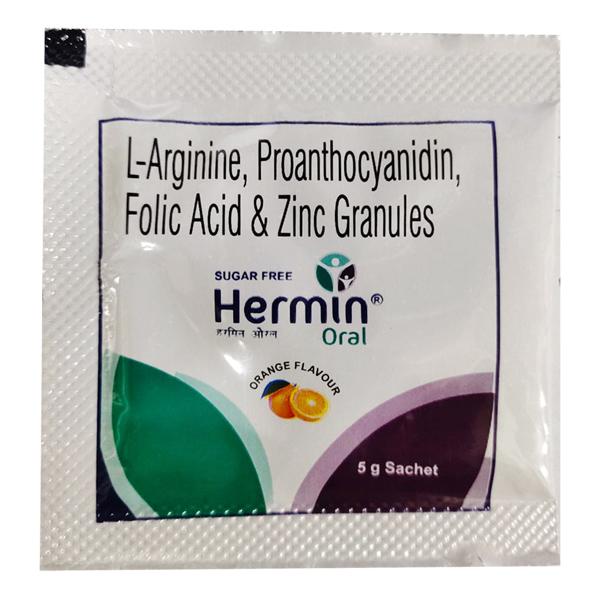 HERMIN ORAL SUGAR FREE ORANGE FLAVOUR Sachet 5gm