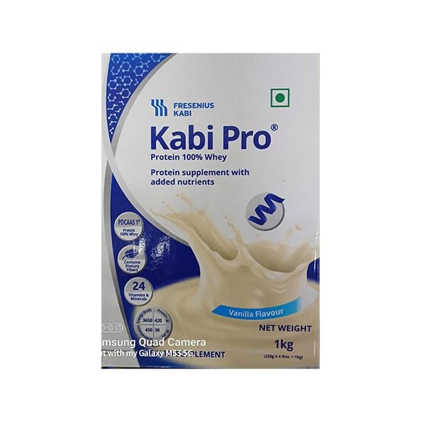 KABIPRO 100% WHEY PROTEIN VANILLA FLAVOUR Powder (250gmx4)1kg - Global Surgicals