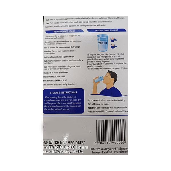 KABIPRO 100% WHEY PROTEIN VANILLA FLAVOUR Powder (250gmx4)1kg - Global Surgicals