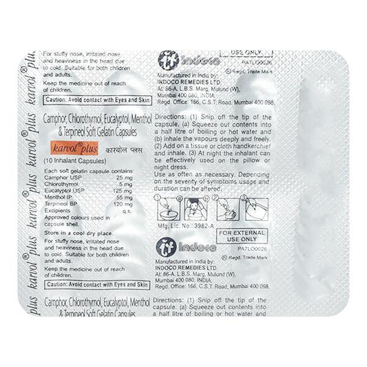 Karvol Plus Capsule 10'S - Global Surgicals