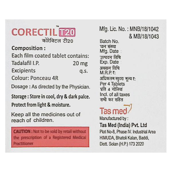 CORECTIL T 20 Tablet 4's