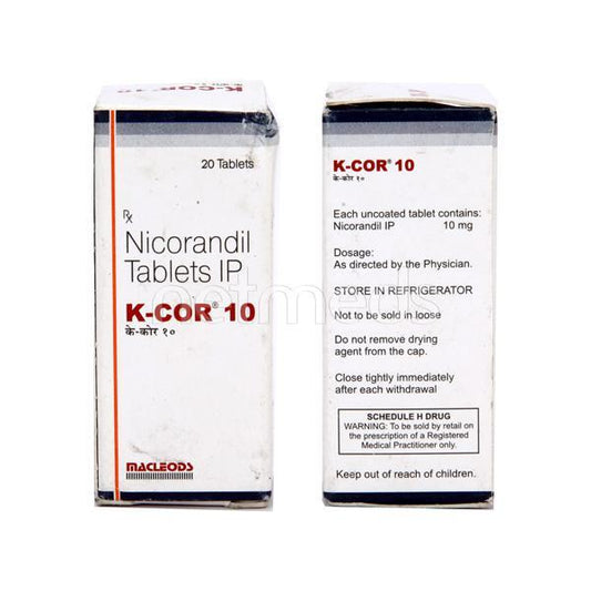 Kcor 10mg Tablet 20'S - Global Surgicals