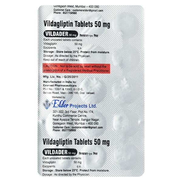 VILDADER 50 Tablet 15's