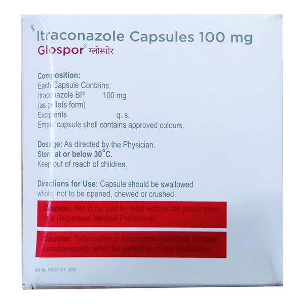 GLOSPOR 100 Capsule 10's