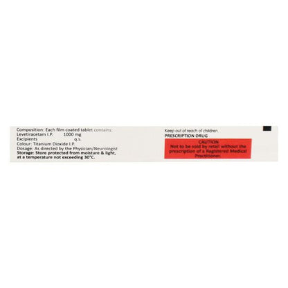 Keppra 1000mg Tablet 10'S - Global Surgicals