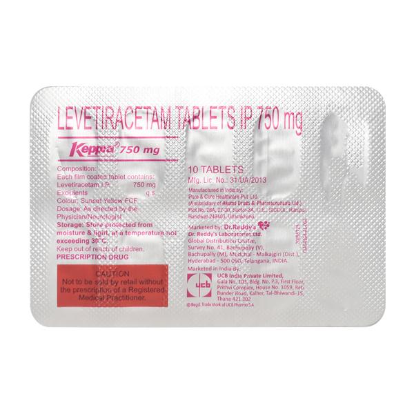 Keppra 750mg Tablet 10'S - Global Surgicals