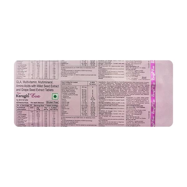 KERAGLO EVA NEW GLUTEN FREE Tablet 15's - Global Surgicals