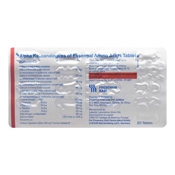 Ketosteril Tablet 20'S - Global Surgicals