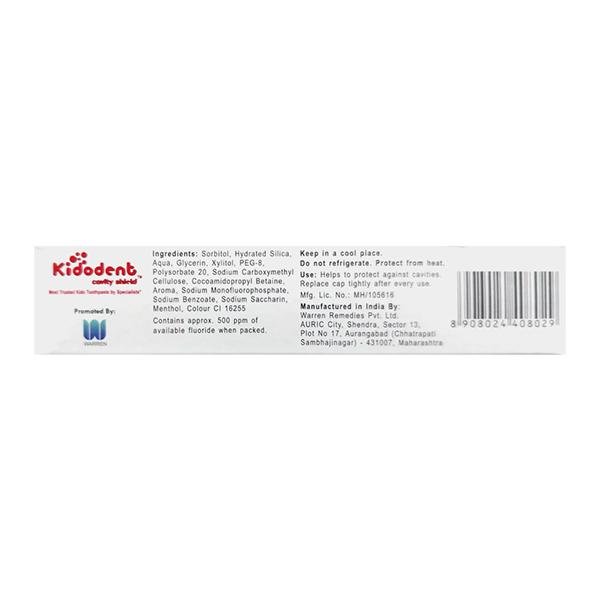 KIDODENT CAVITY SHIELD BUBBLE GUM FLAVOUR Tooth Paste 60g - Global Surgicals