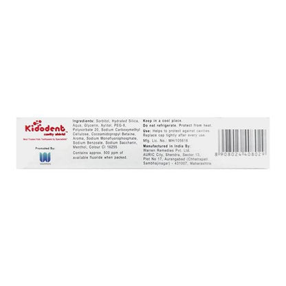 KIDODENT CAVITY SHIELD BUBBLE GUM FLAVOUR Tooth Paste 60g - Global Surgicals
