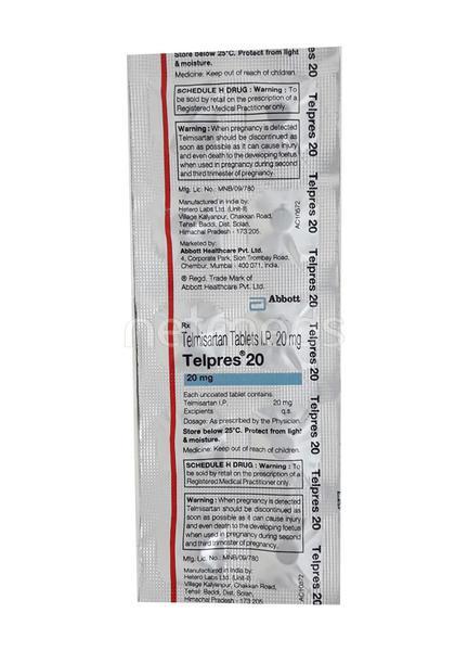 Telpres 20mg Tablet 10'S