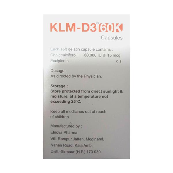 KLM D3 60k Softgel Capsule 8's - Global Surgicals