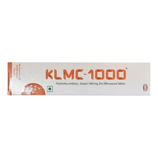 KLMC 1000 Effervescent Tablet 20's - Global Surgicals
