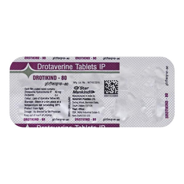 Drotikind 80mg Tablet 10'S