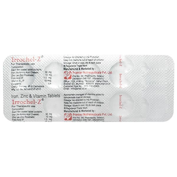 Irrochel Z Tablet 10'S