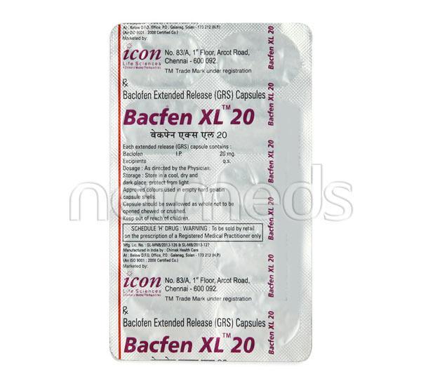 Bacfen XL 20mg Capsule 10'S