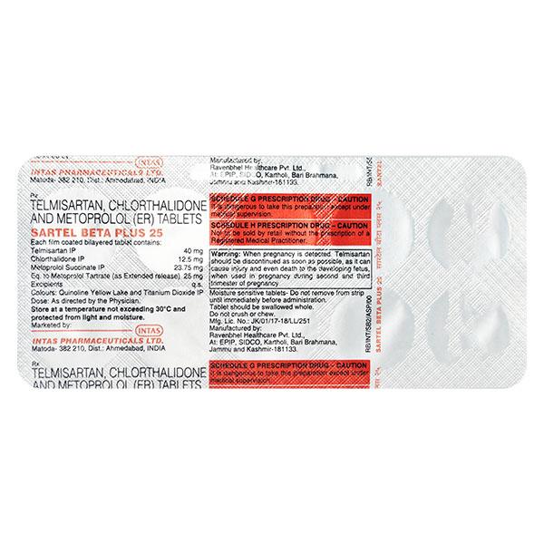 SARTEL BETA PLUS 25 Tablet 10's