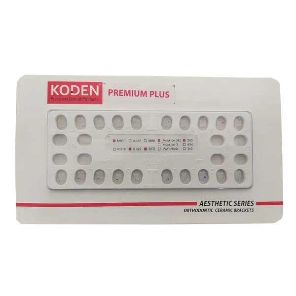 Koden Ceramic Premium plus Aesthetic Series Conventional Brackets - Global Surgicals